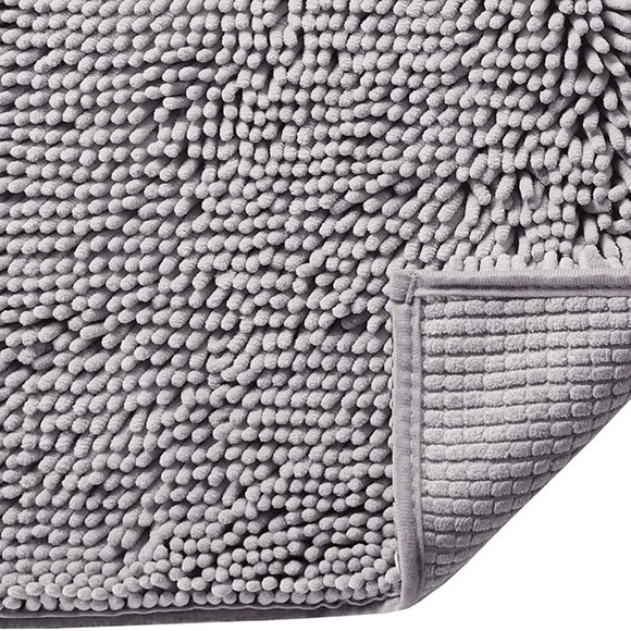 Chenille Dk. Grey Bath Mat 24 x 36 in By Catalina Home - Picture 3 of 7